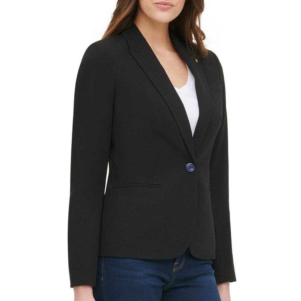 Tommy Hilfiger One-Button Black Jacket